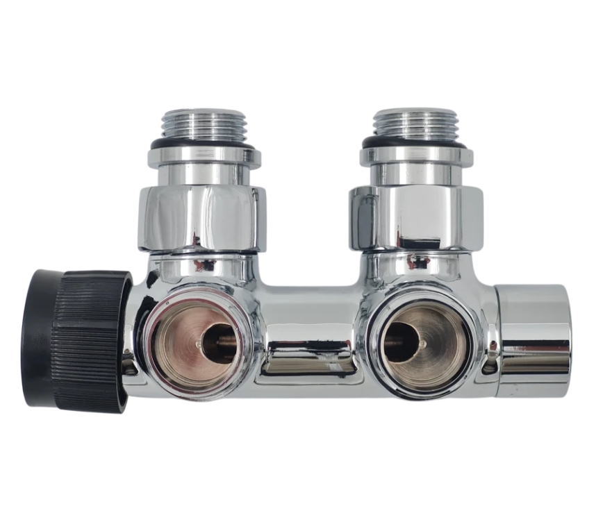 Solar design onderblok 1/2'' Haaks Chroom